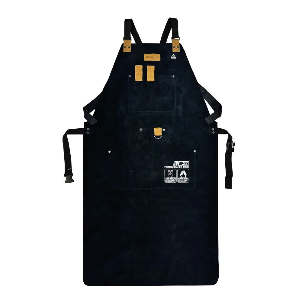 KameLo AP-3 Leather Welding Apron – Flame Retardant, KC Certified