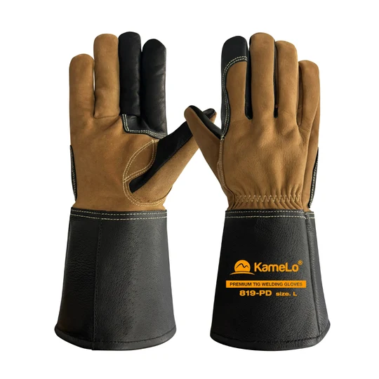 KameLo 819-PD Premium Leather TIG MIG Welding Gloves – KC Certified