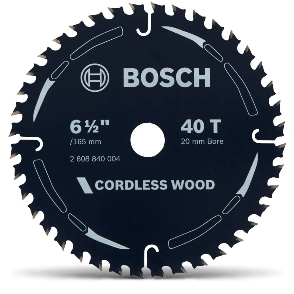 Bosch 165mm Circular Saw Blade 6.5" 40T, Cutting Disc Wood