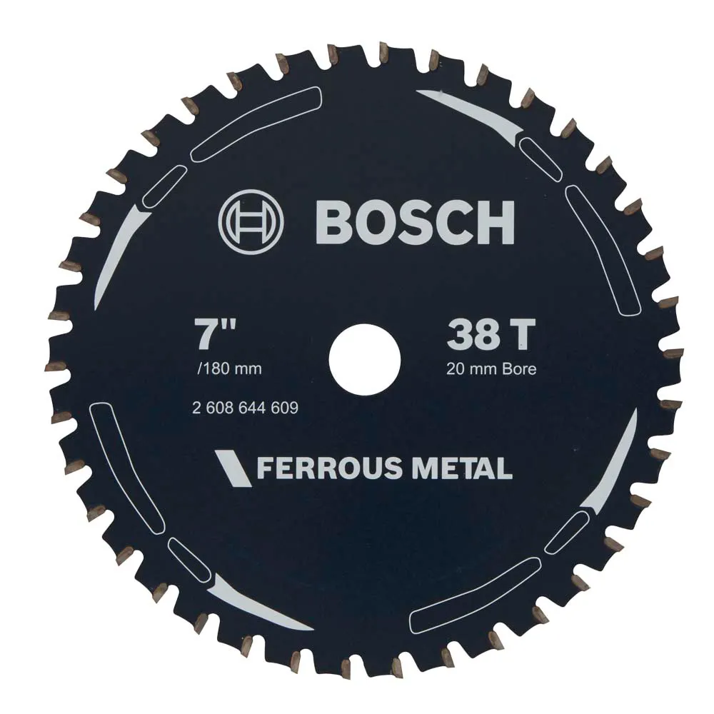 Bosch 180mm 7" Circular Saw Blade 38T TCT Ferrous Metal Steel