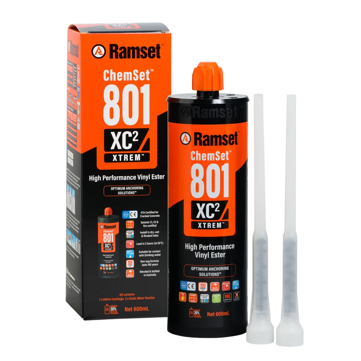 Ramset 600ml Chemset 801 XTREM XC² Chemical Ancor Masonry