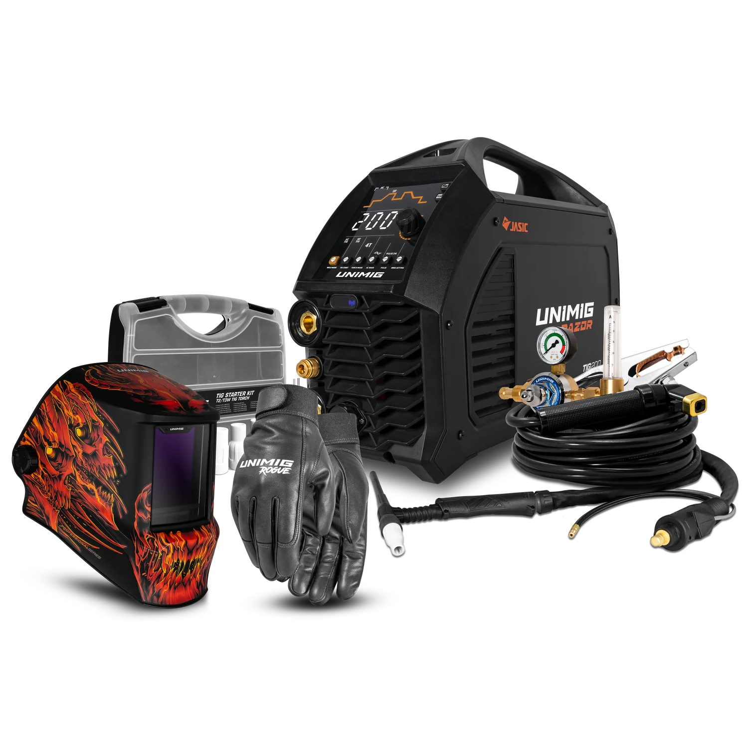UNIMIG RAZOR TIG 200 AC/DC Welder Combo Kit PK11114 240V