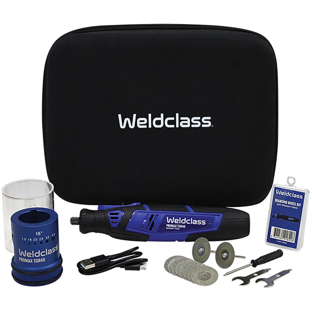 Weldclass TIG Tungsten Grinder Kit with Cordless Rotary Tool