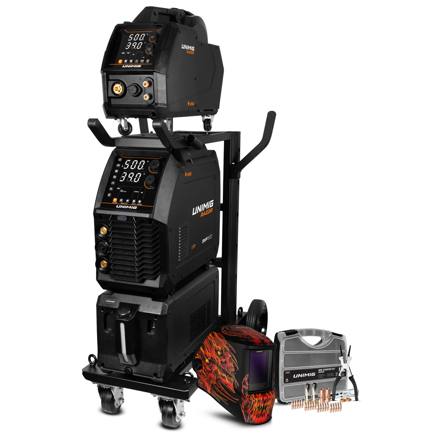 UNIMIG PK11127 Razor SWF 500 Water-Cooled Mig/Tig/Stick Welder Combo Kit