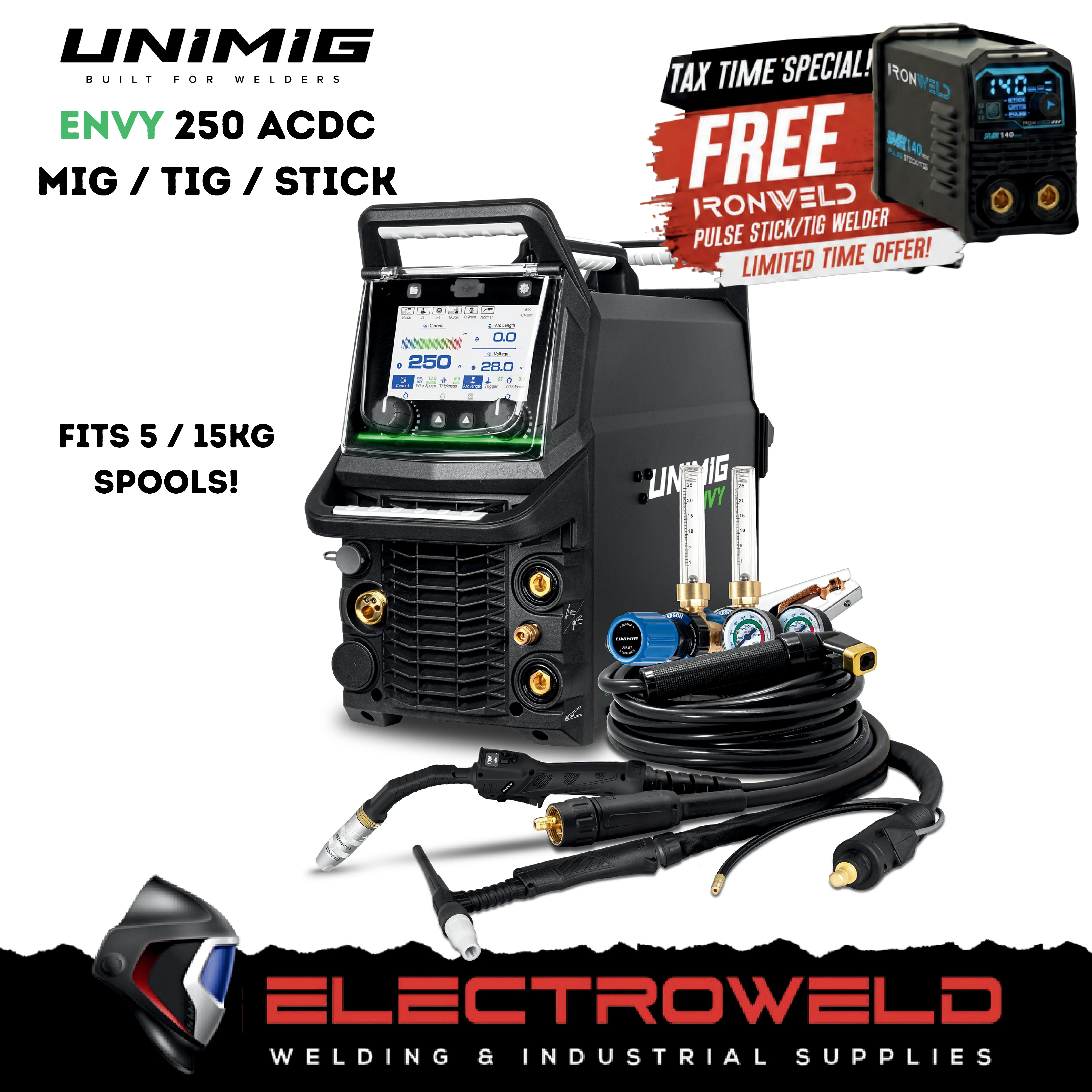 UNIMIG Envy Multi 250 AC/DC Welder U11238 — image 1