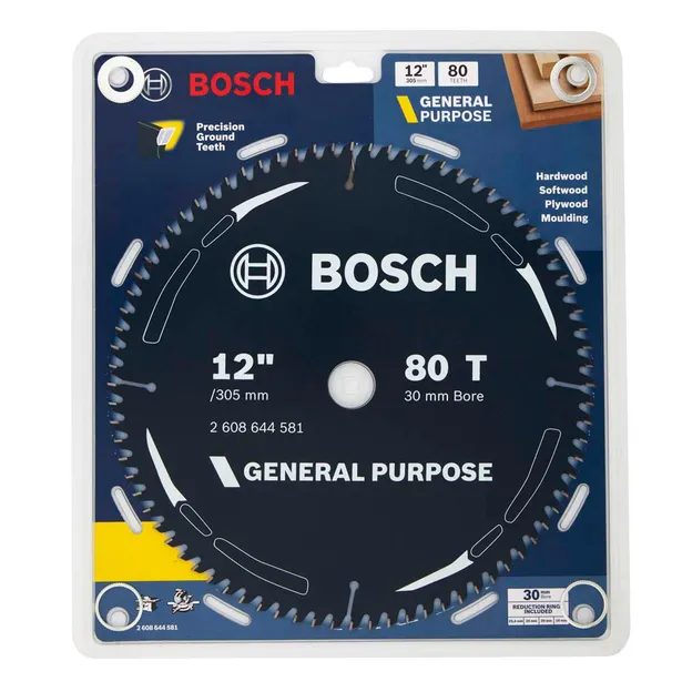 Bosch 305mm 12" Circular Saw Blade 80T Cutting Disc - Expert