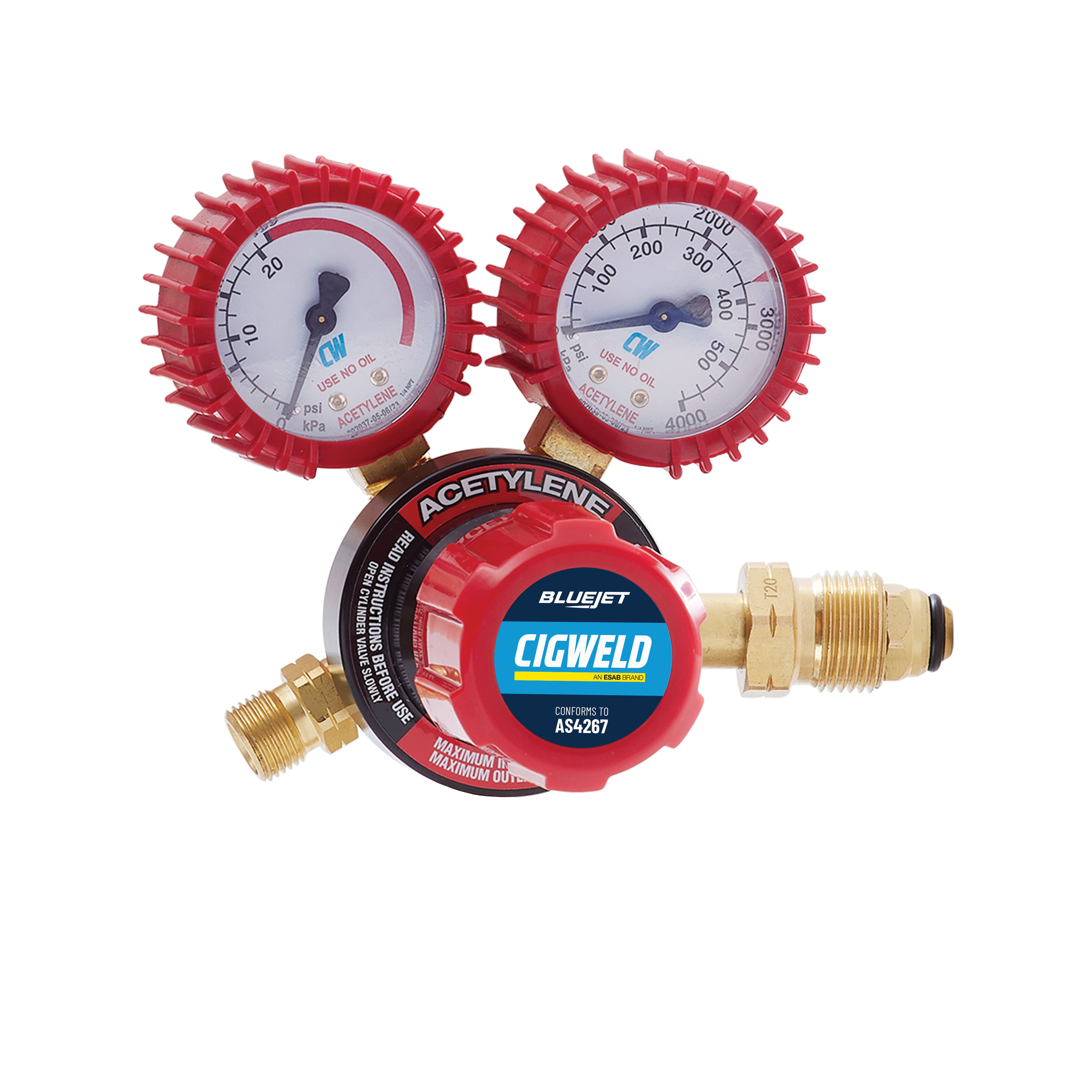 Cigweld BlueJet Acetylene Side Inlet Regulator 150kPa 210224 — image 4