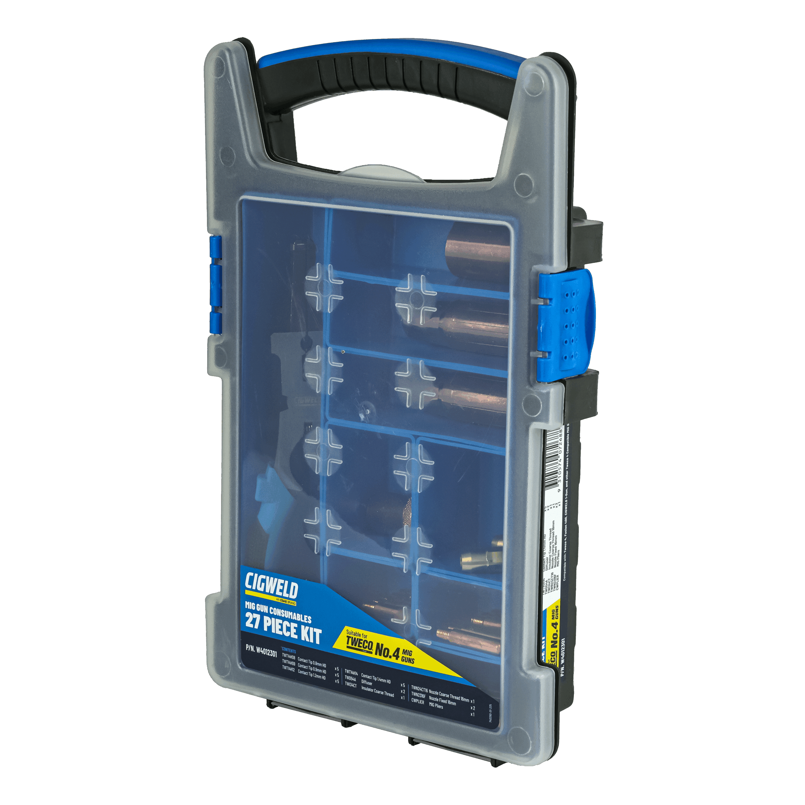 Cigweld MIG Front End Tweco #4 Consumables Kit - 27 Piece Kit — image 4