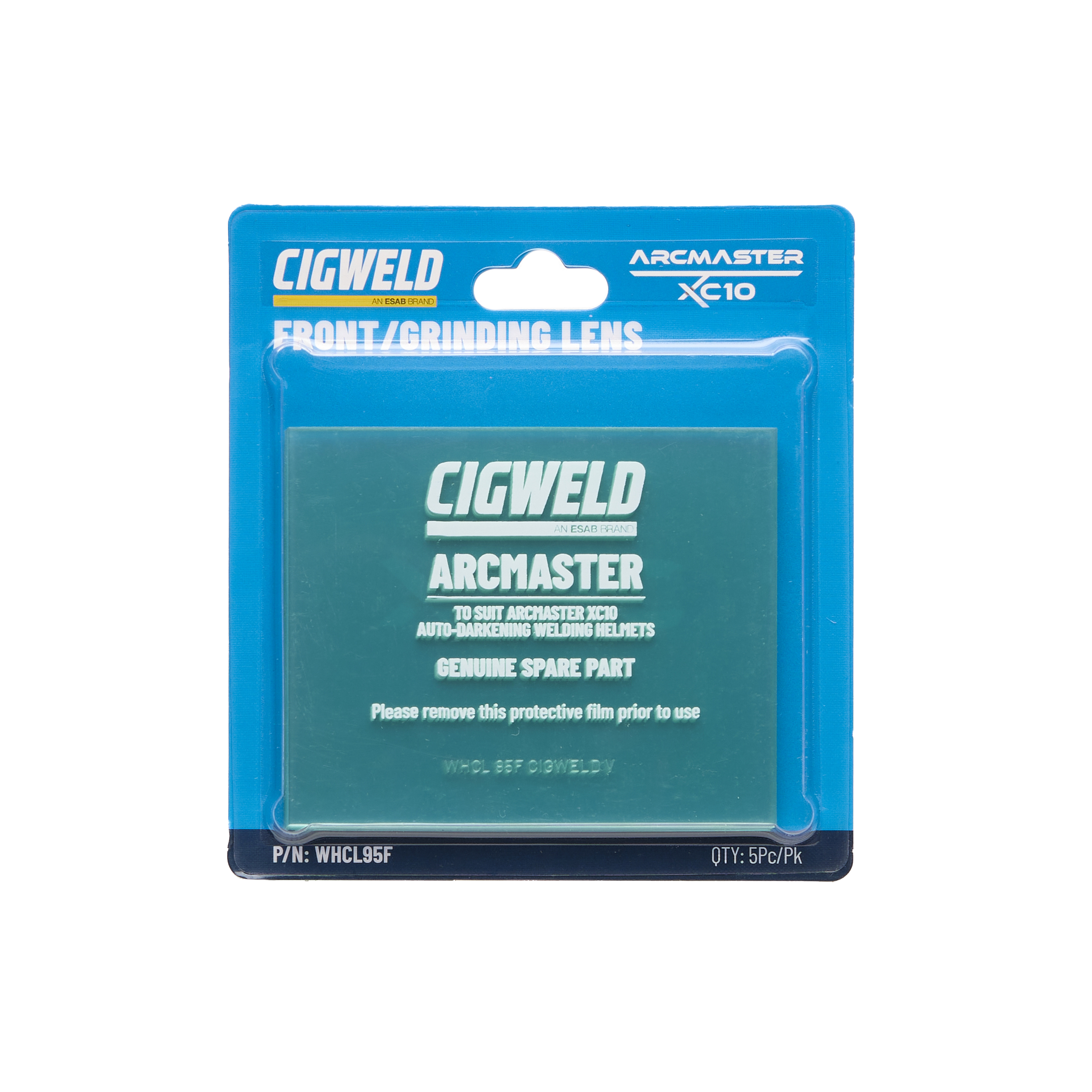 Cigweld Arcmaster XC10 Front/Grinding Lens 5pc/pk WHCL95F