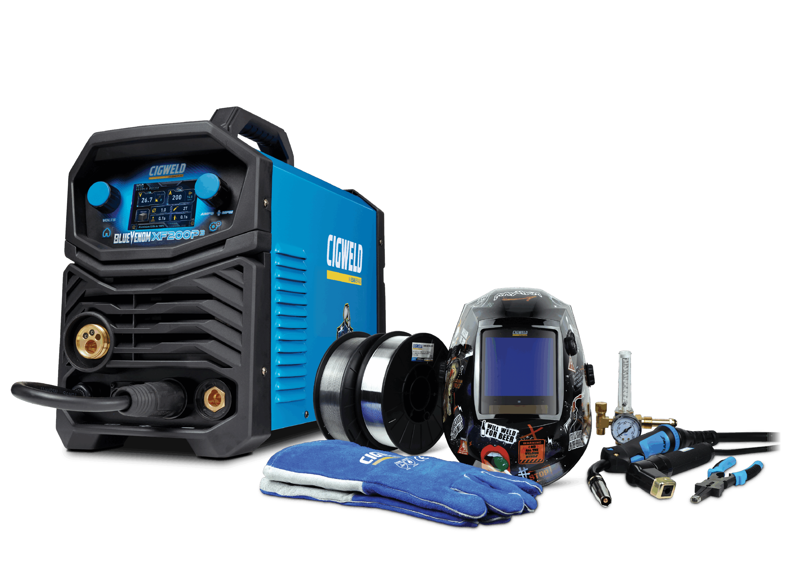 Cigweld BlueVenom XF200P3 Power Pack 800200 | Electroweld