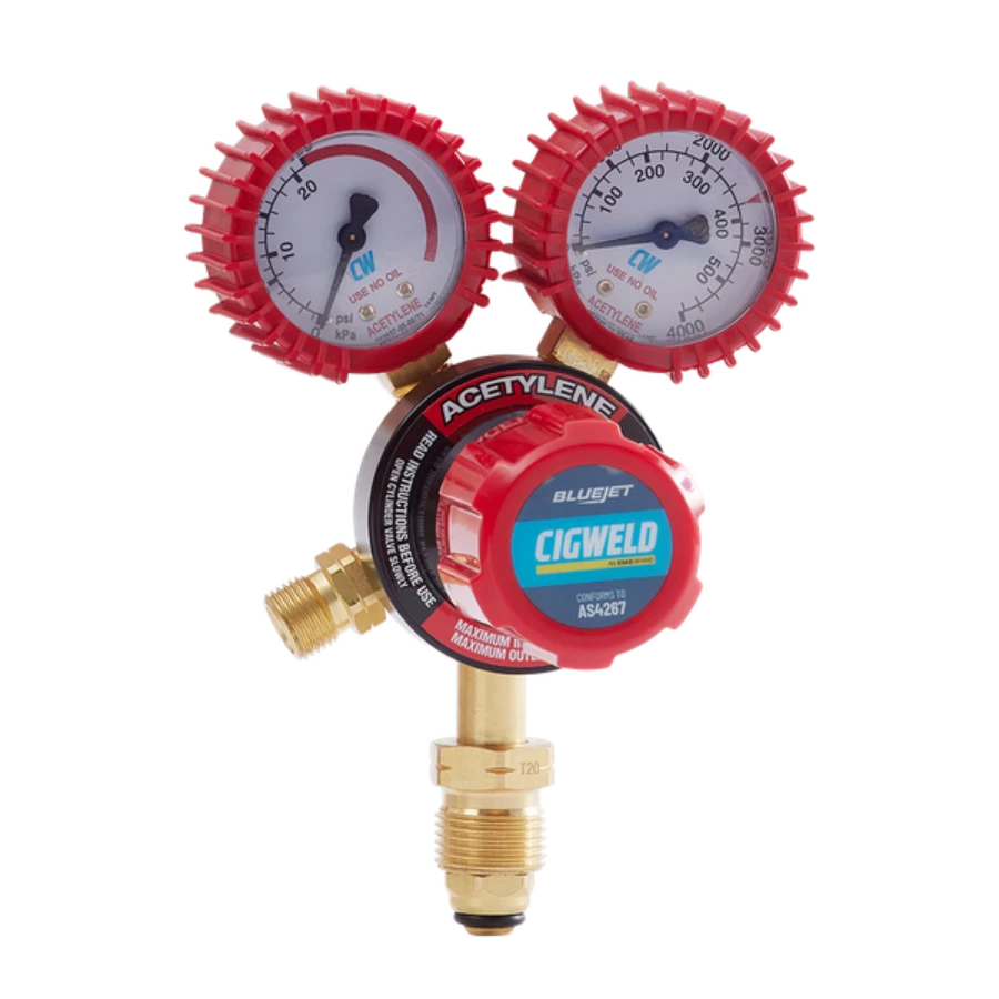 Cigweld BlueJet Acetylene Vertical Inlet Regulator 150kPa — image 4