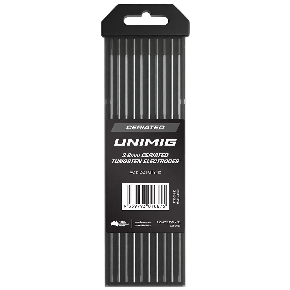 UNIMIG Ceriated Tig Tungsten Electrodes Grey - 3.2MM
