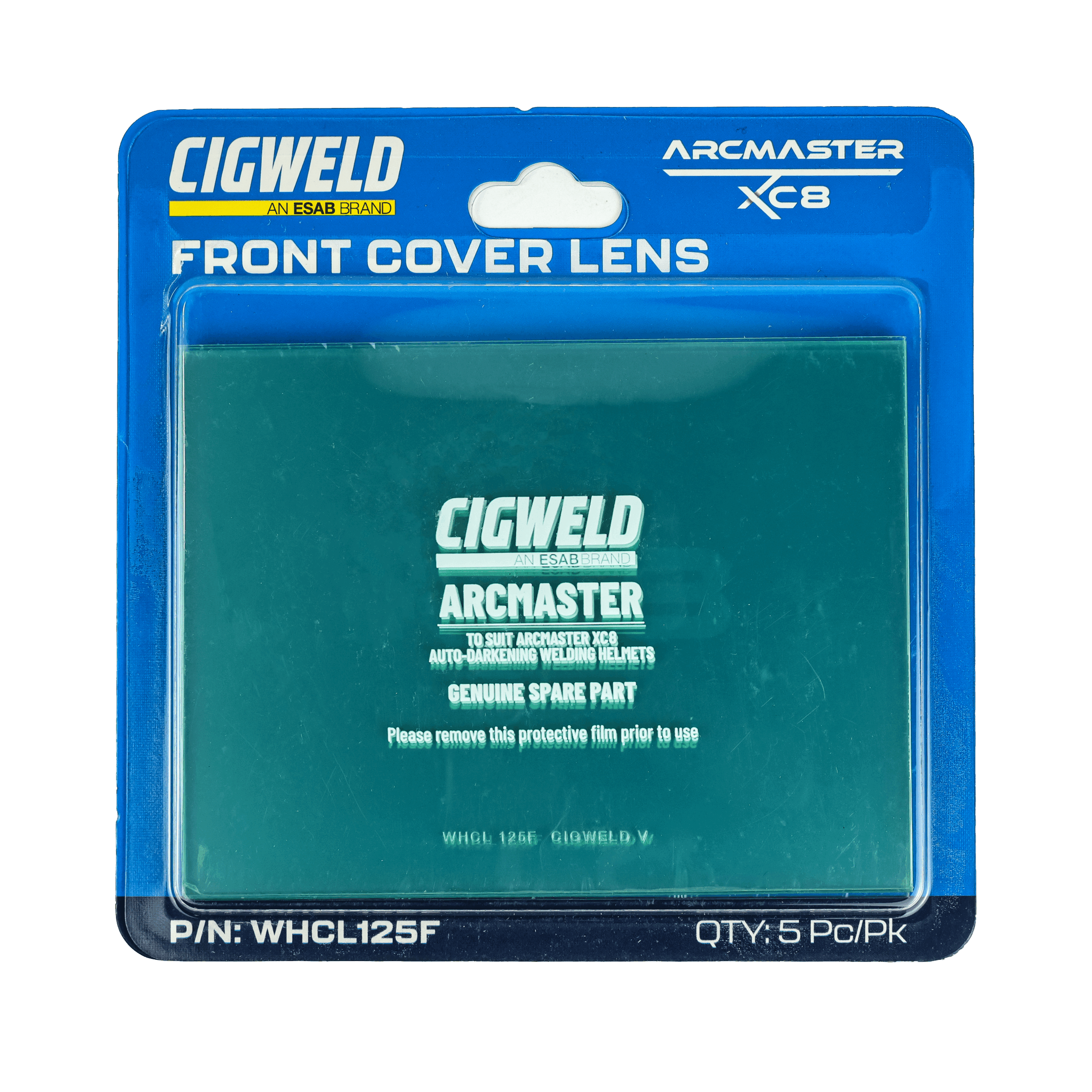 Cigweld Arcmaster XC8 Front Cover Lens 5Pc/Pk WHCL125F