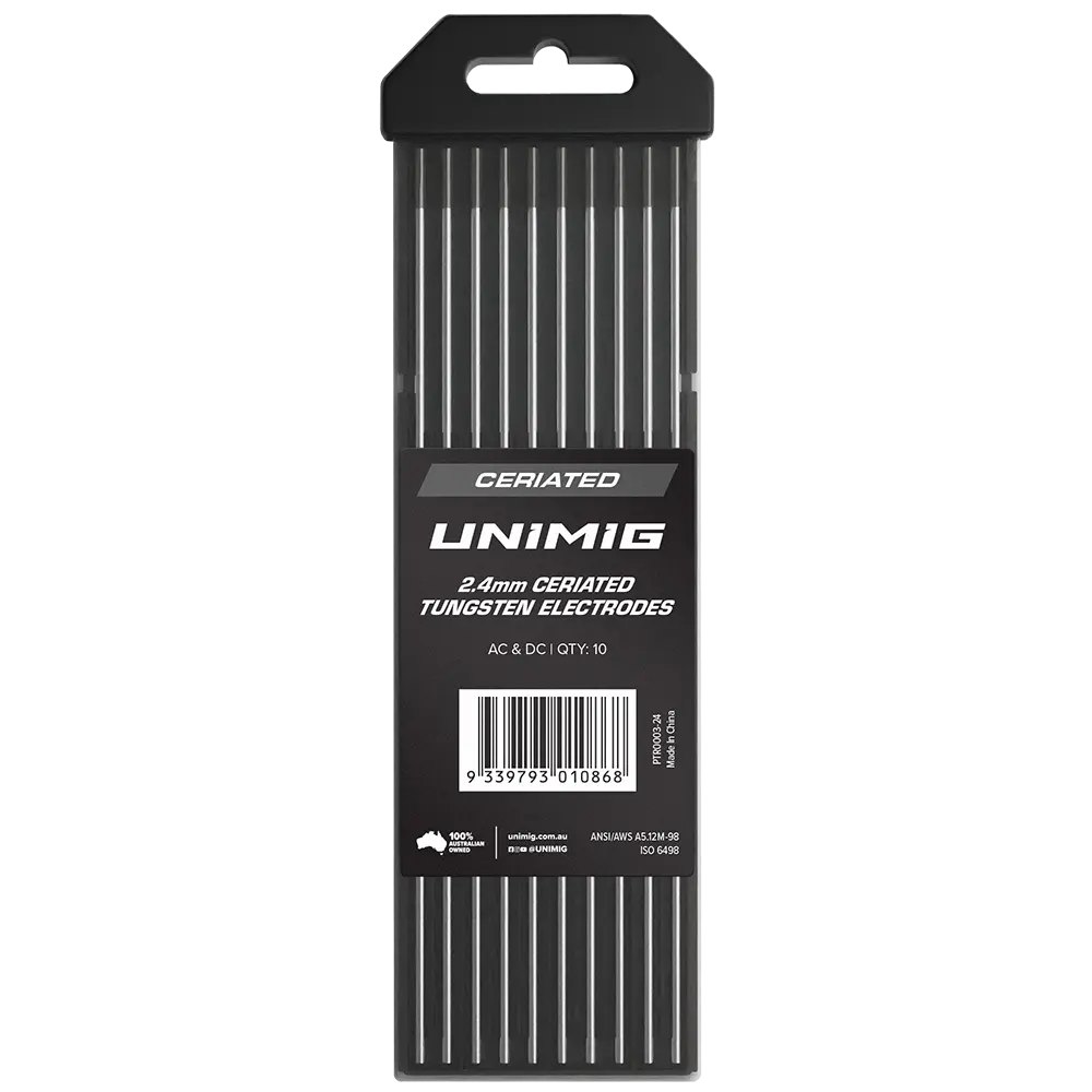 UNIMIG Ceriated Tig Tungsten Electrodes Grey - 2.4MM