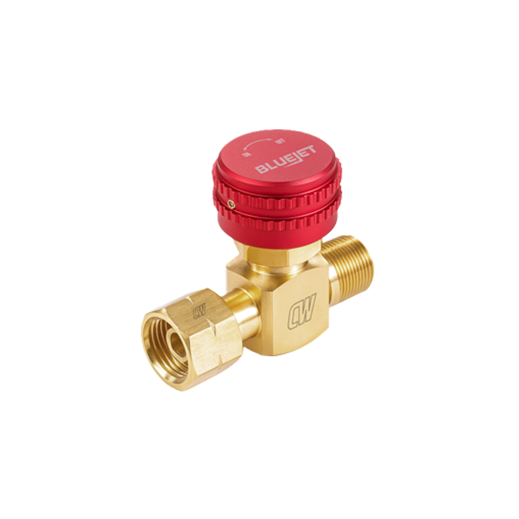 Cigweld BlueJet Control Valve Oxygen, 5/8"-18 UNF LH (Red) — image 4