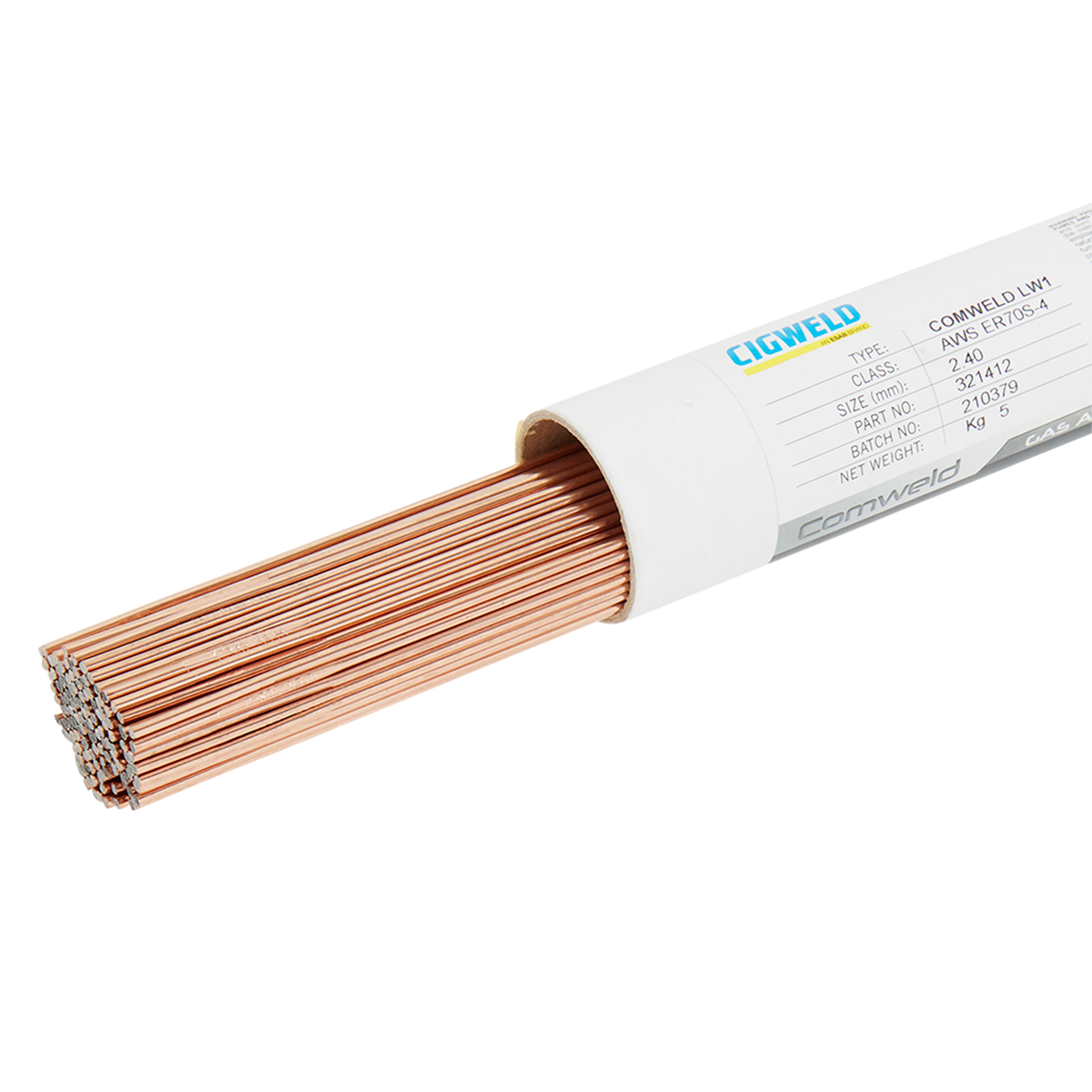 Cigweld Comweld LW1 (ER70S-4) Mild Steel Tig Rods - 2.4mm