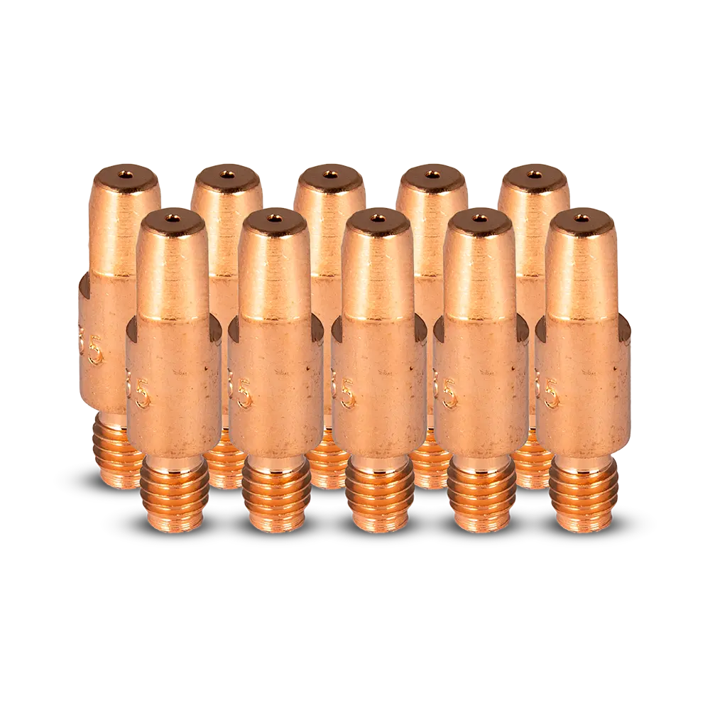 UNIMIG M6 Aluminium Contact Tips Binzel Style 10 Pack - 0.9MM