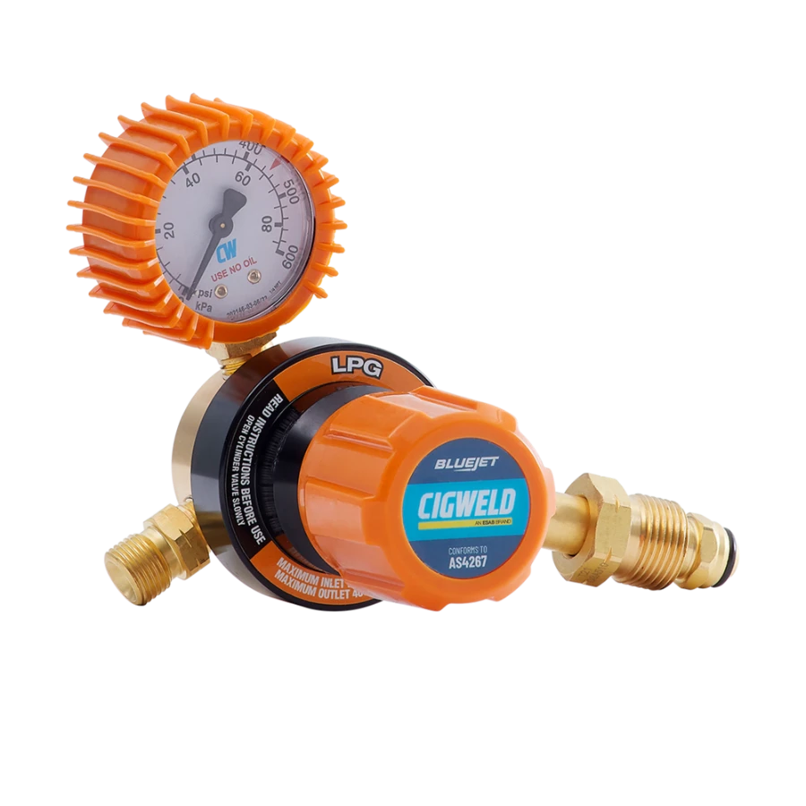 Cigweld BlueJet Pyro LPG Regulator with 3/8" Outlet 208545 — image 4