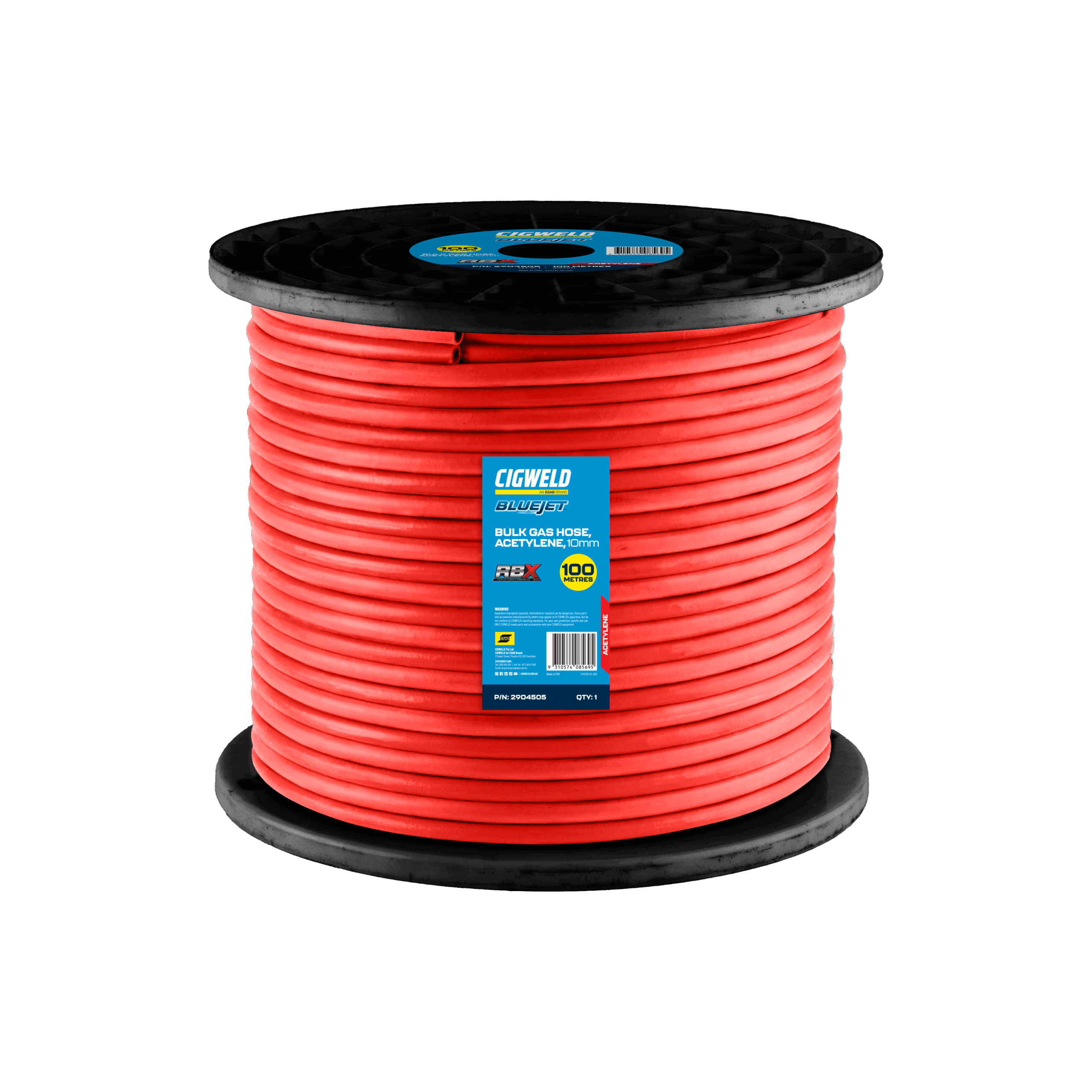 Cigweld BlueJet RBX Bulk Gas Hose Acetylene - 10mm 2904505