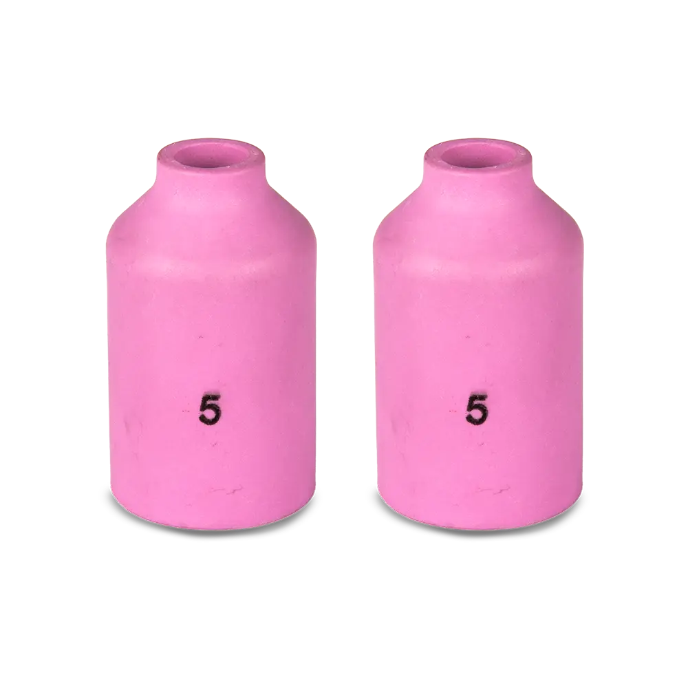 UNIMIG Gas Lens Ceramic Cup Suits 17/18/26 Size 5 2-Pack