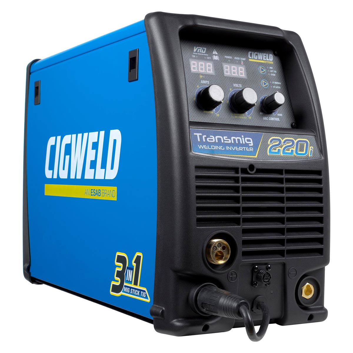 Cigweld TransMIG 220i - Multiprocess Welding Inverter - 240V 15A W1005220