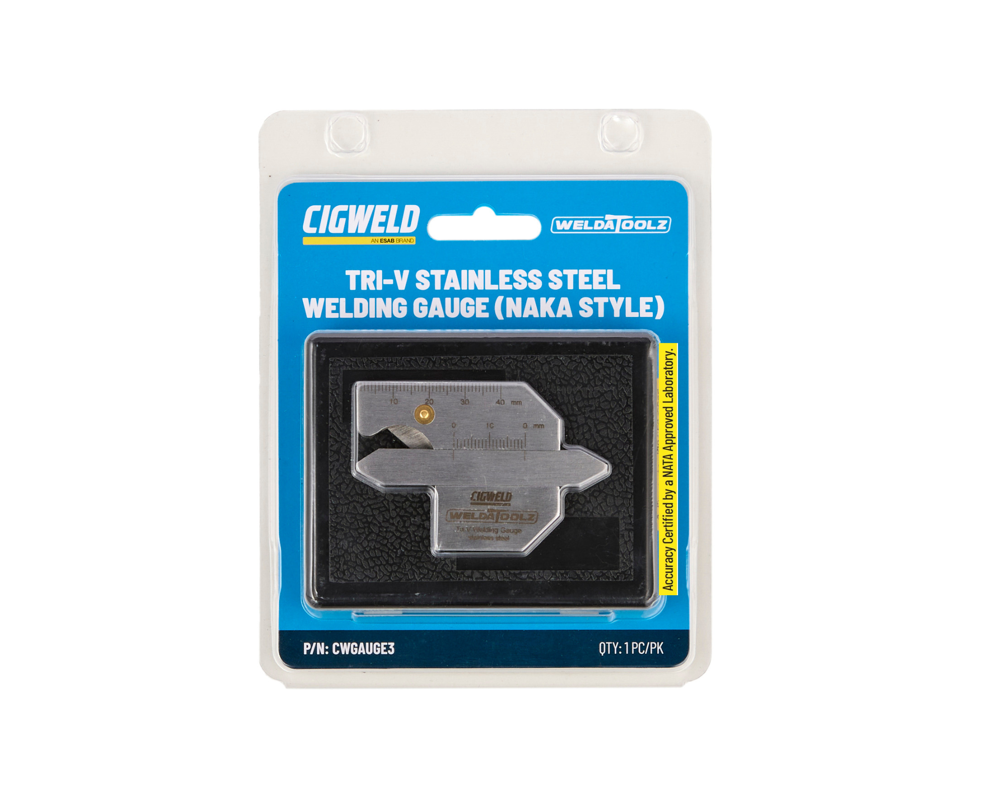Cigweld Tri-V Stainless Steel Welding Gauge (NAKA Style) — image 4