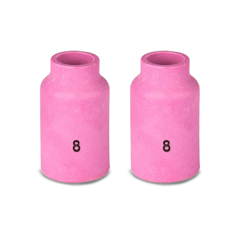 UNIMIG Gas Lens Ceramic Cup Suits 17/18/26 Size 8 2-Pack