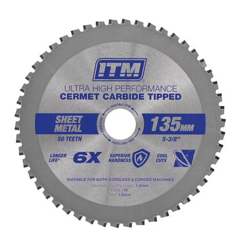 ITM SHEET METAL CUTTING BLADE, CARBIDE TIPPED