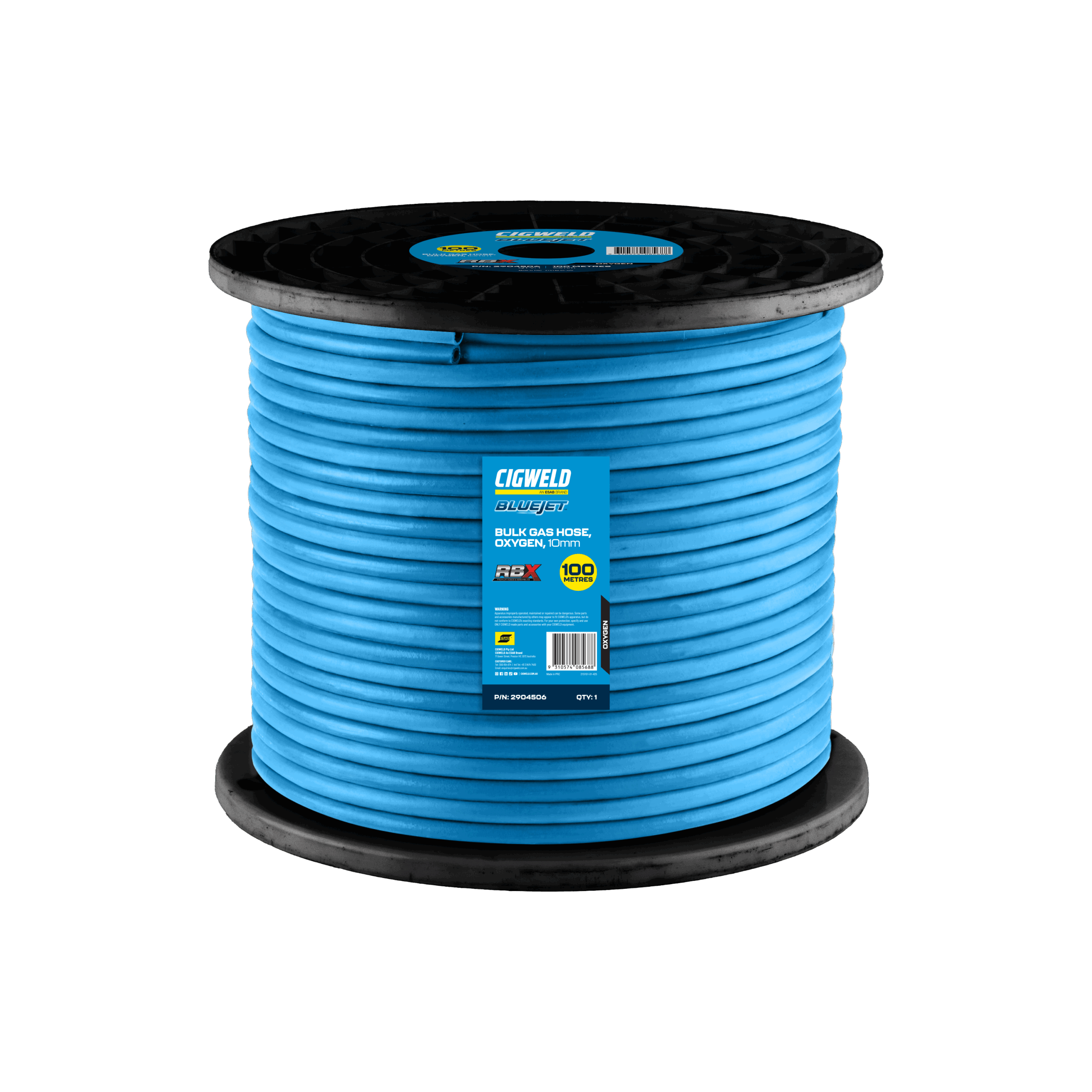 Cigweld BlueJet RBX Bulk Gas Hose Oxygen - 10mm 2904506