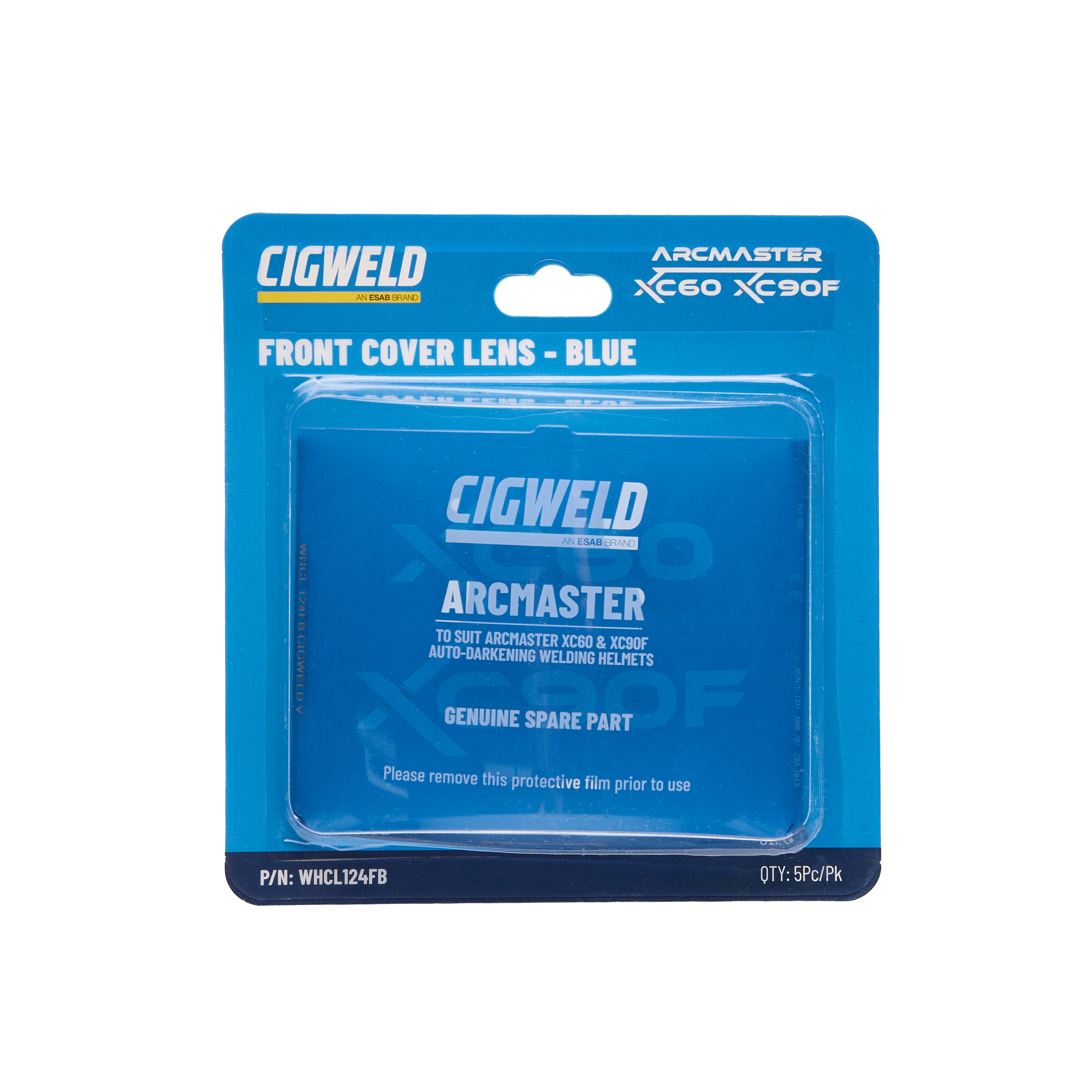 Cigweld Arcmaster XC90F and XC60 Front Cover Lens - Blue