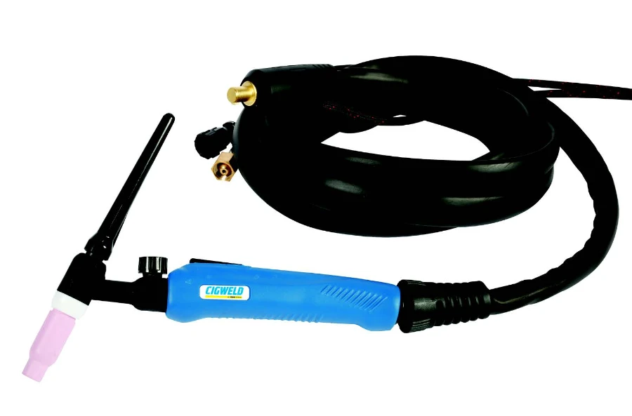 Cigweld TIG Torch 17V, 4m lead - Gas Valve - Trigger - Dinse