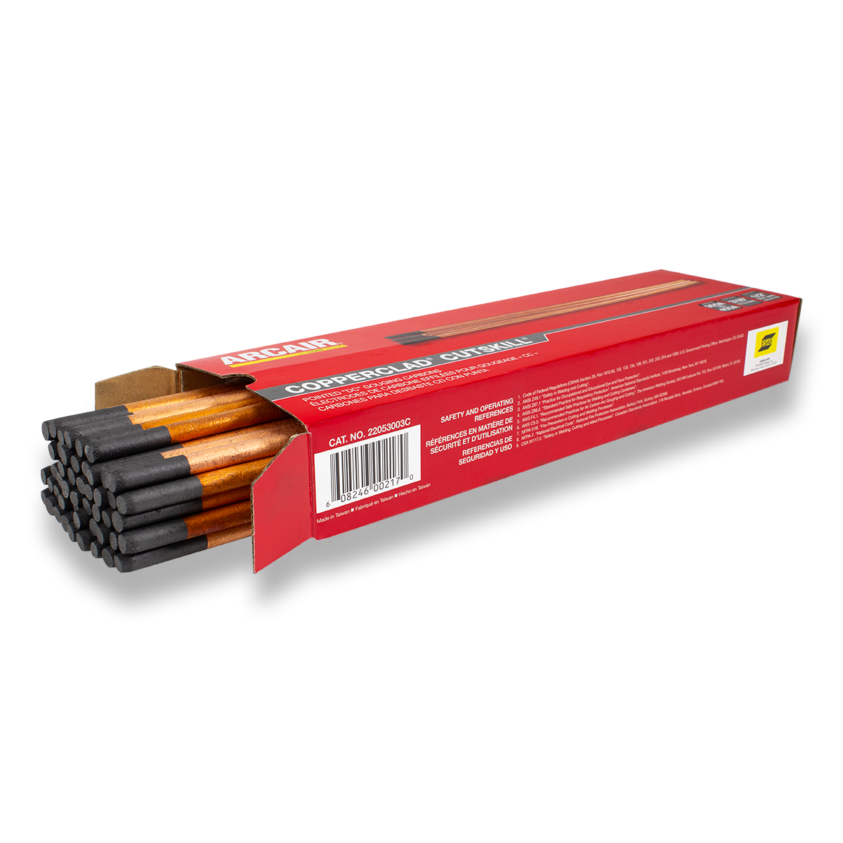 Cigweld Cutskill Gouging Carbon DC Pointed - 6.5mm, 50 Rods