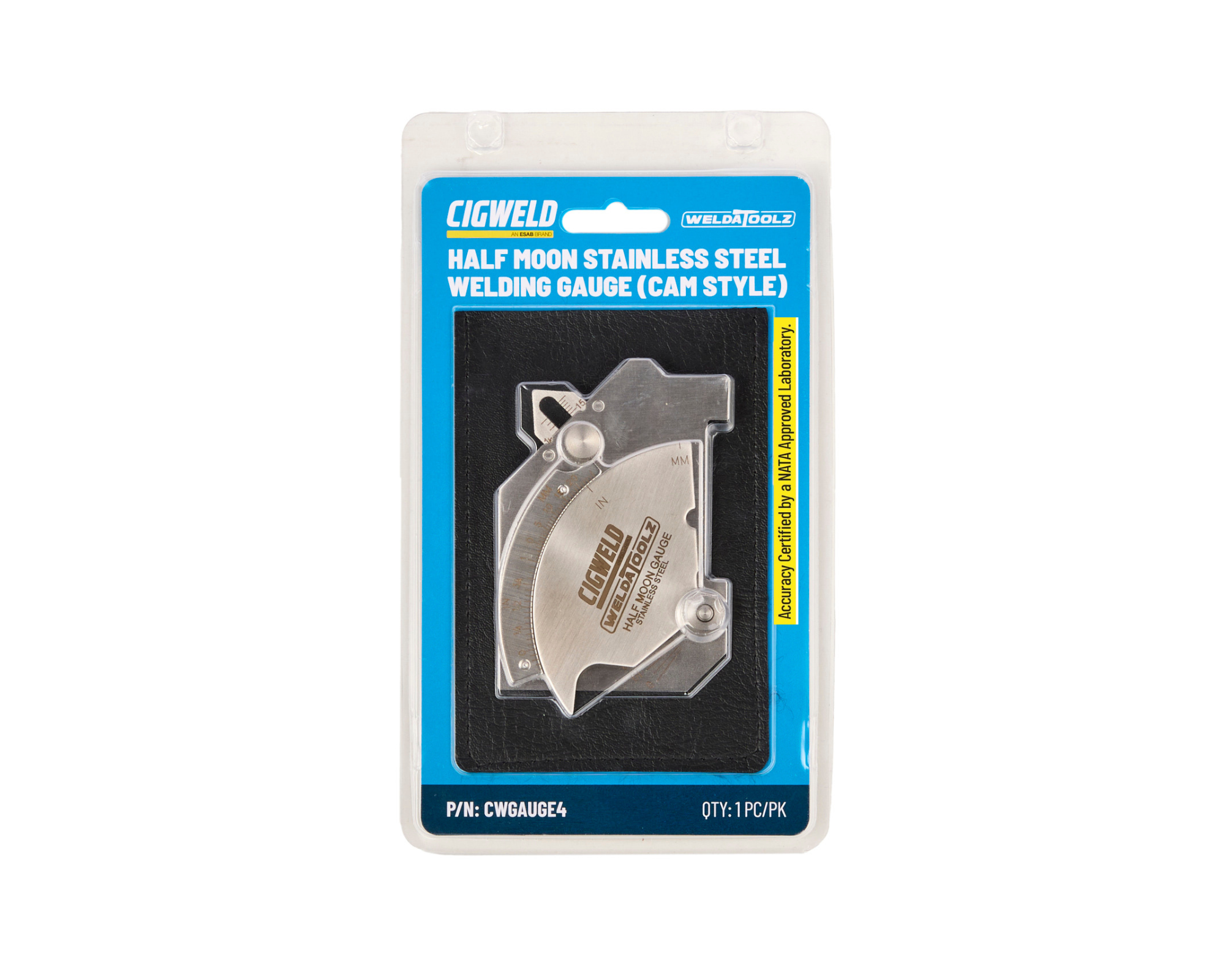 Cigweld Half Moon Stainless Steel Welding Gauge (Cam Style) — image 6