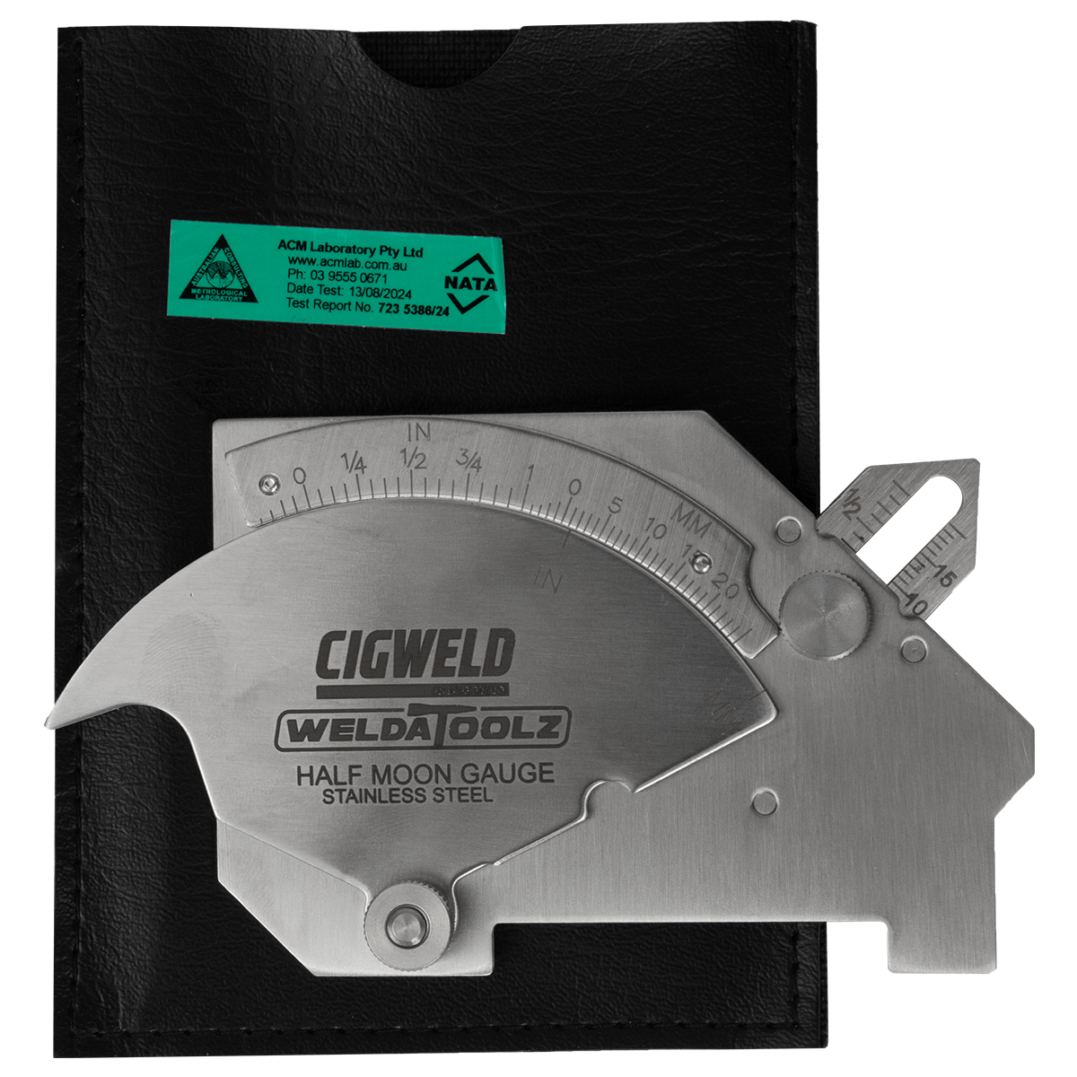 Cigweld Half Moon Stainless Steel Welding Gauge (Cam Style) — image 10