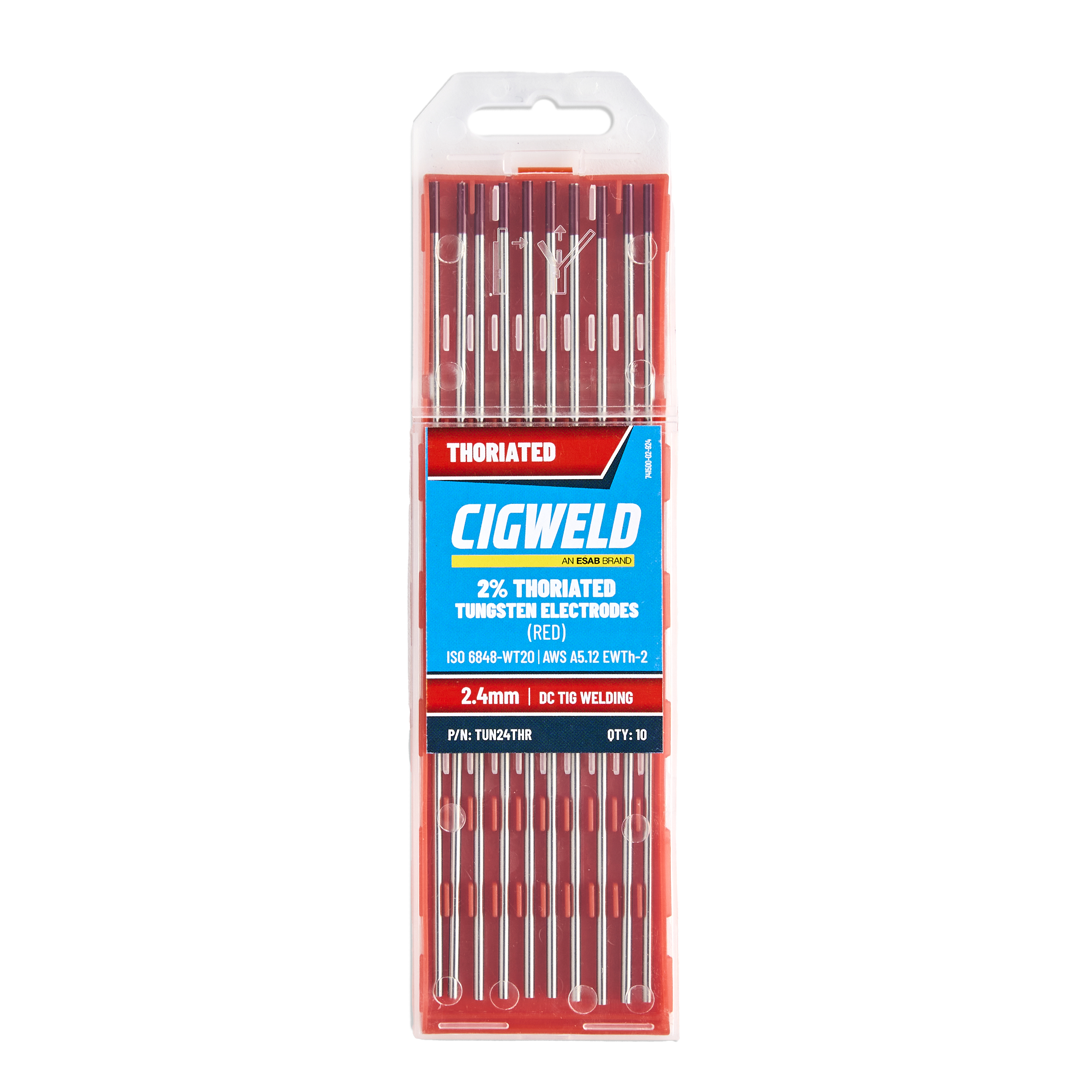Cigweld 2% Thoriated Tungsten - 10pcs/pack | Electroweld