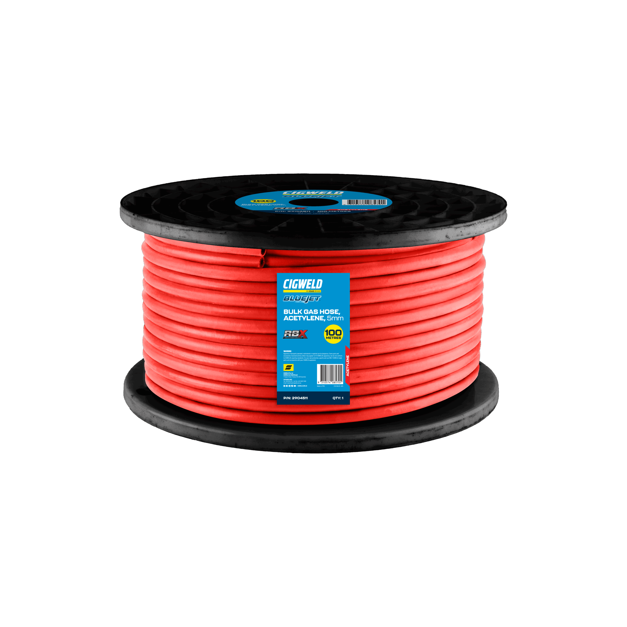 Cigweld BlueJet RBX Bulk Gas Hose Acetylene - 5mm 2904511